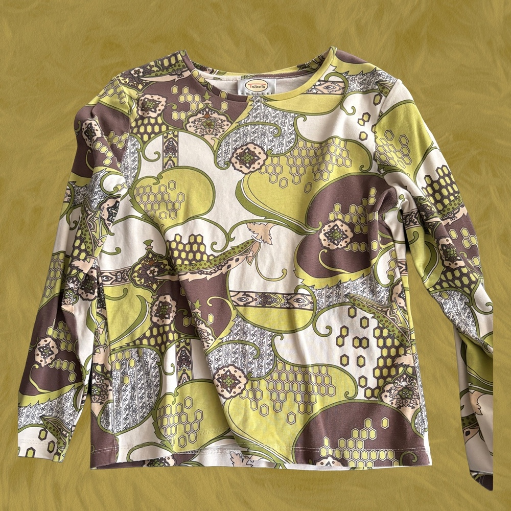 Talbots 70’s long sleeve top in goid condition